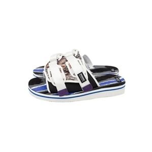Missoni X Suicoke Collab Moto Slide Sandals White Zig Zag Pattern Slip-On 16